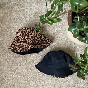 Reversible Leopard Print Bucket Hat